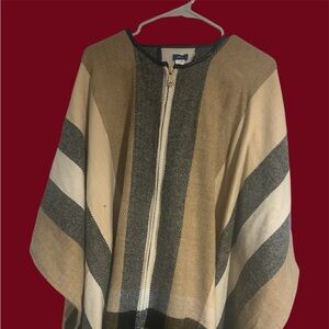 Apt. 9 Tan and Black Striped Cape